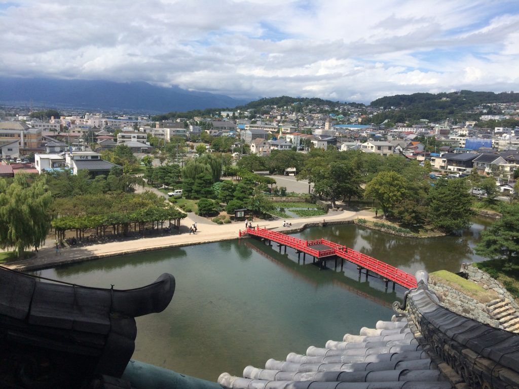 imagem vista do castelo de matsumoto