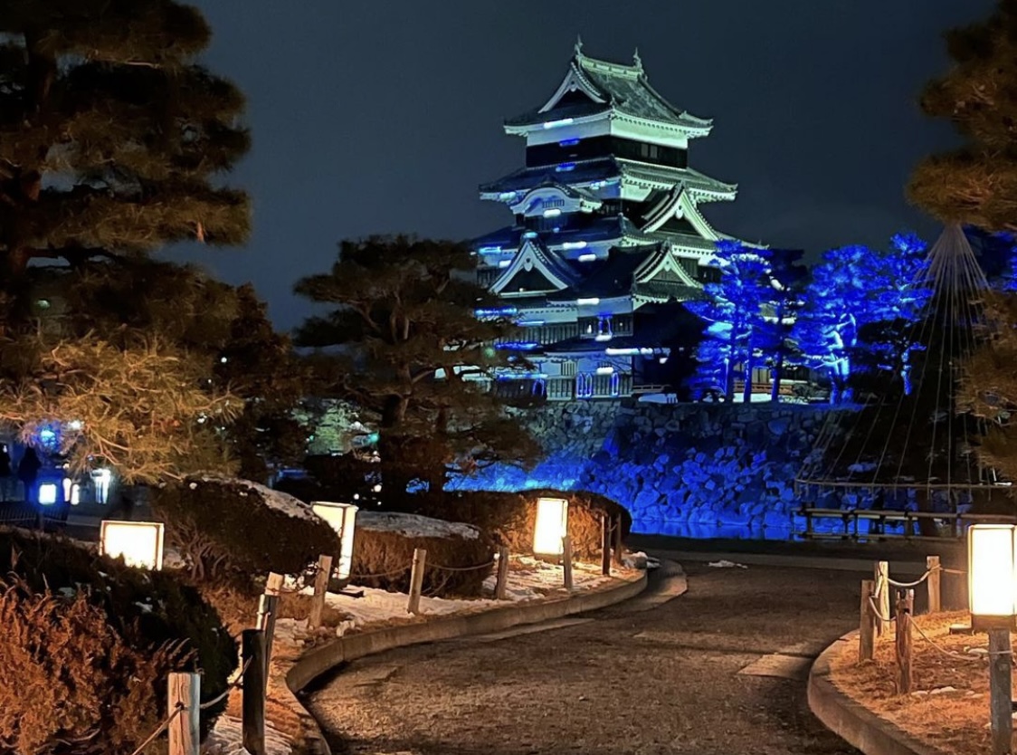 Festival de luzes no Castelo de Matsumoto